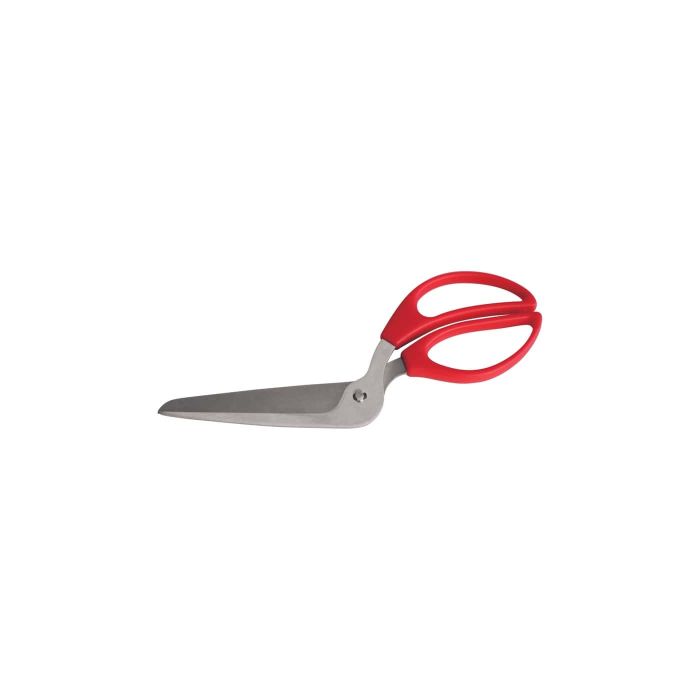 Forbici tagliapizza con manico in plastica rosso. 10x8x13 cm