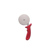Rotella tagliapizza in acciaio inox "Luxury". con manico in plastica rosso. lama 1mm. 24xØ10.5 cm