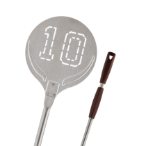 Pala a sfornare in acciaio inox con manico scorrevole marrone