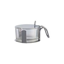 Formaggiera Stresa in acciaio inox 18/10 e vetro. Ø9.5x8 cm