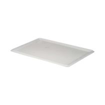 Coperchio copricassetta pizza in polietilene alimentare bianco. 60x40 cm
